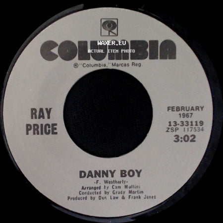 Ray Price - Danny Boy / I'm Still Not Over You side A