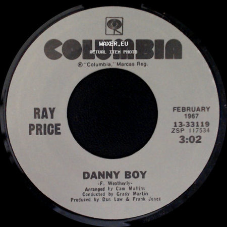 Ray Price - Danny Boy / I'm Still Not Over You side A