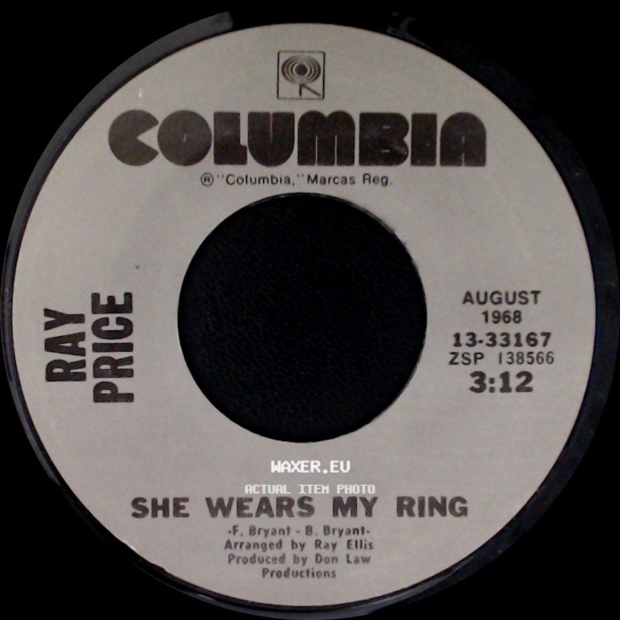 Ray Price - Sweetheart Of The Year / She Wears My Ring side B