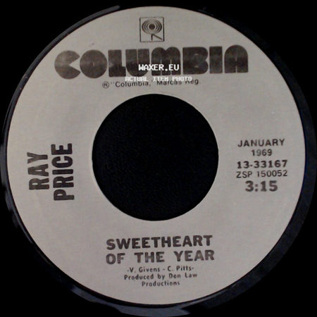 Ray Price - Sweetheart Of The Year / She Wears My Ring side A