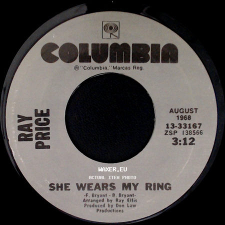 Ray Price - Sweetheart Of The Year / She Wears My Ring side B