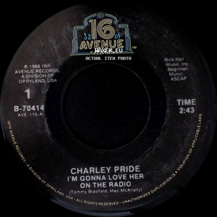 Charley Pride - Shouldn't It Be Easier Than This / I'm Gonna Love Her On The Radio side B