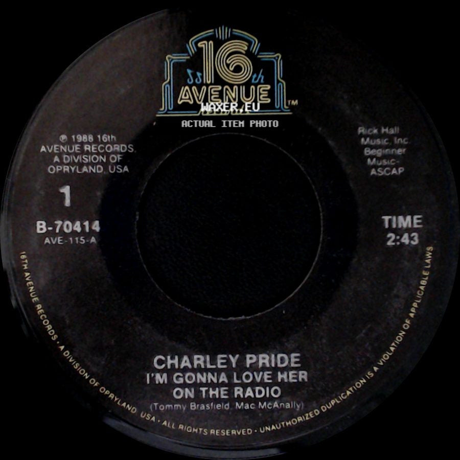 Charley Pride - Shouldn't It Be Easier Than This / I'm Gonna Love Her On The Radio side B