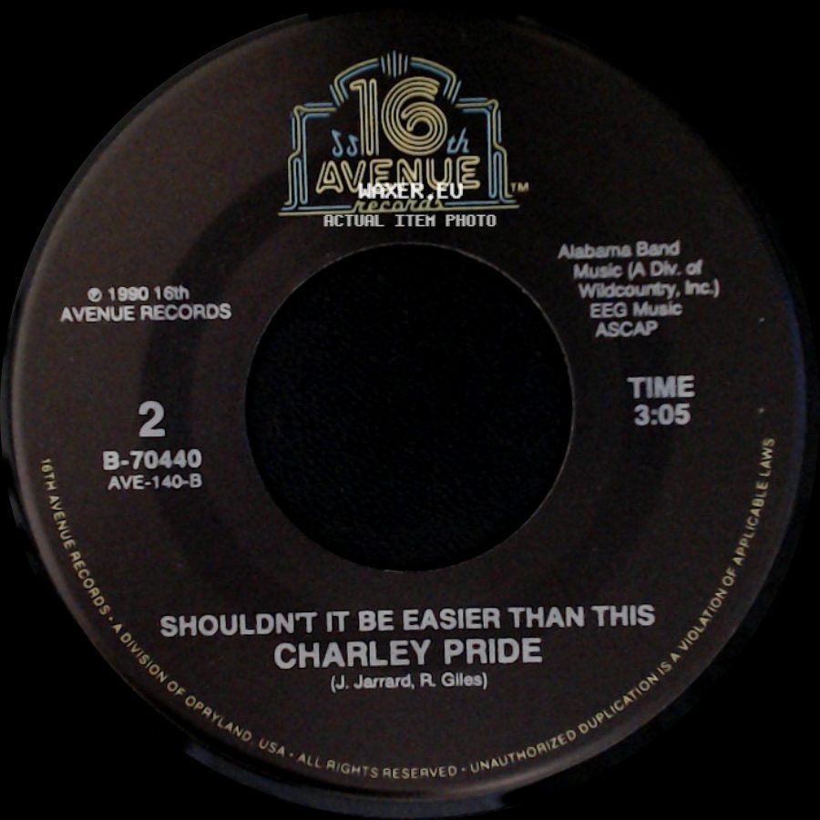 Charley Pride - Shouldn't It Be Easier Than This / Moody Woman side A