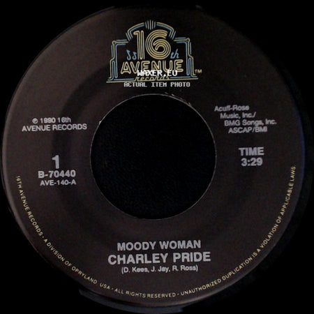 Charley Pride - Shouldn't It Be Easier Than This / Moody Woman side B