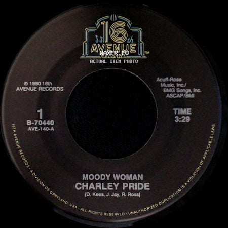 Charley Pride - Shouldn't It Be Easier Than This / Moody Woman side B