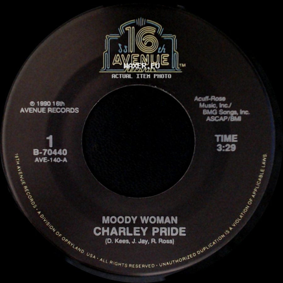 Charley Pride - Shouldn't It Be Easier Than This / Moody Woman side B