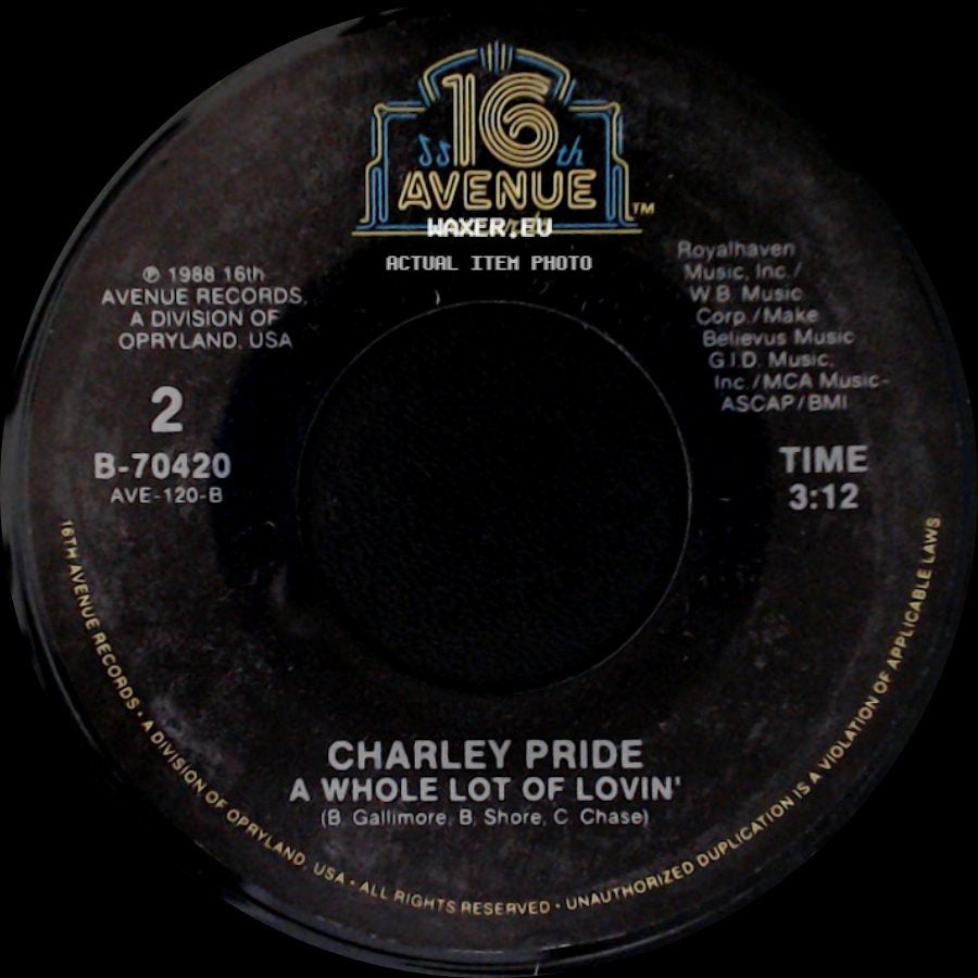 Charley Pride - A Whole Lot Of Lovin' / Where Was I side A