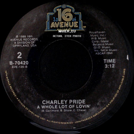 Charley Pride - A Whole Lot Of Lovin' / Where Was I side A