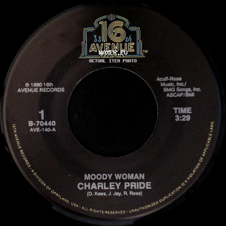 Charley Pride - Shouldn't It Be Easier Than This / Moody Woman side B