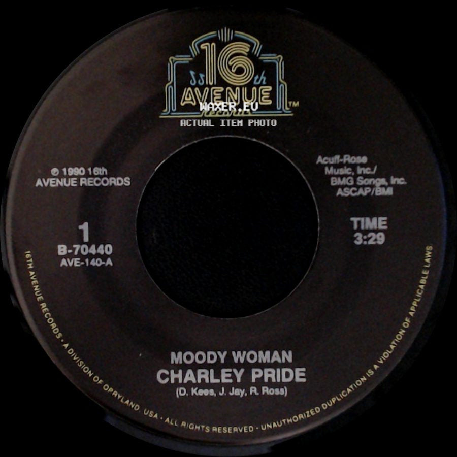 Charley Pride - Shouldn't It Be Easier Than This / Moody Woman side B