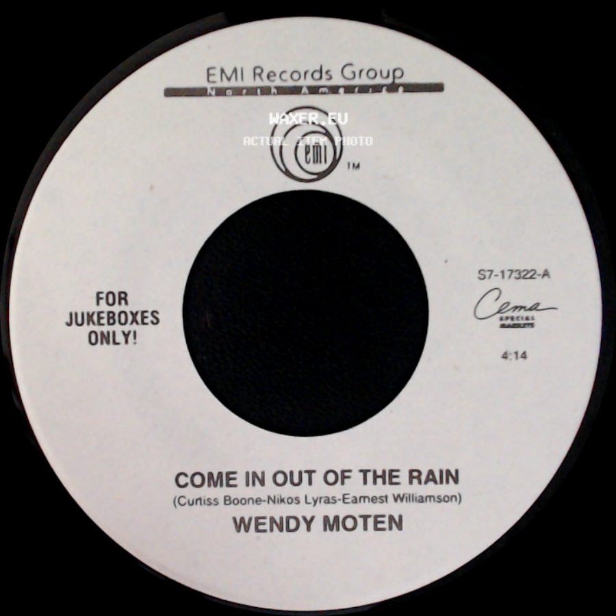 Wendy Moten - Come In Out Of The Rain / A Matter Of Fact side A