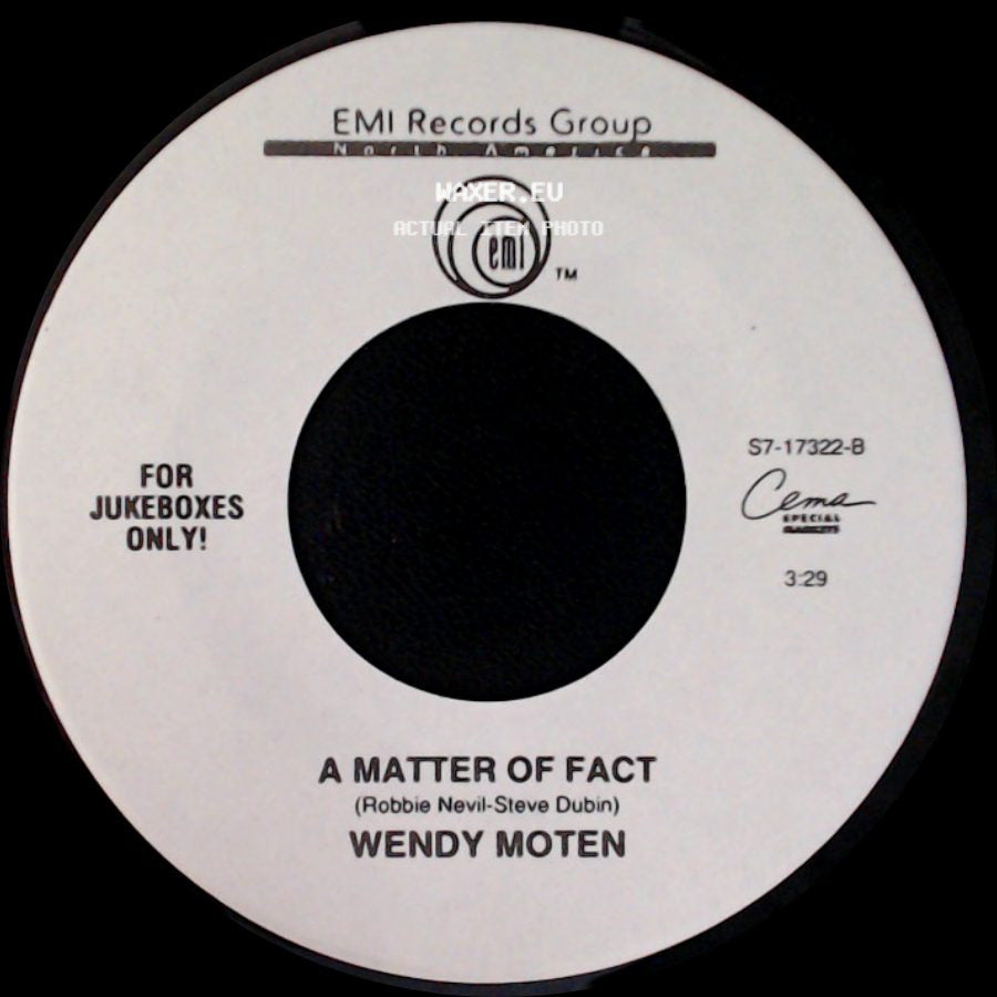 Wendy Moten - Come In Out Of The Rain / A Matter Of Fact side B