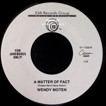 Wendy Moten - Come In Out Of The Rain / A Matter Of Fact side B