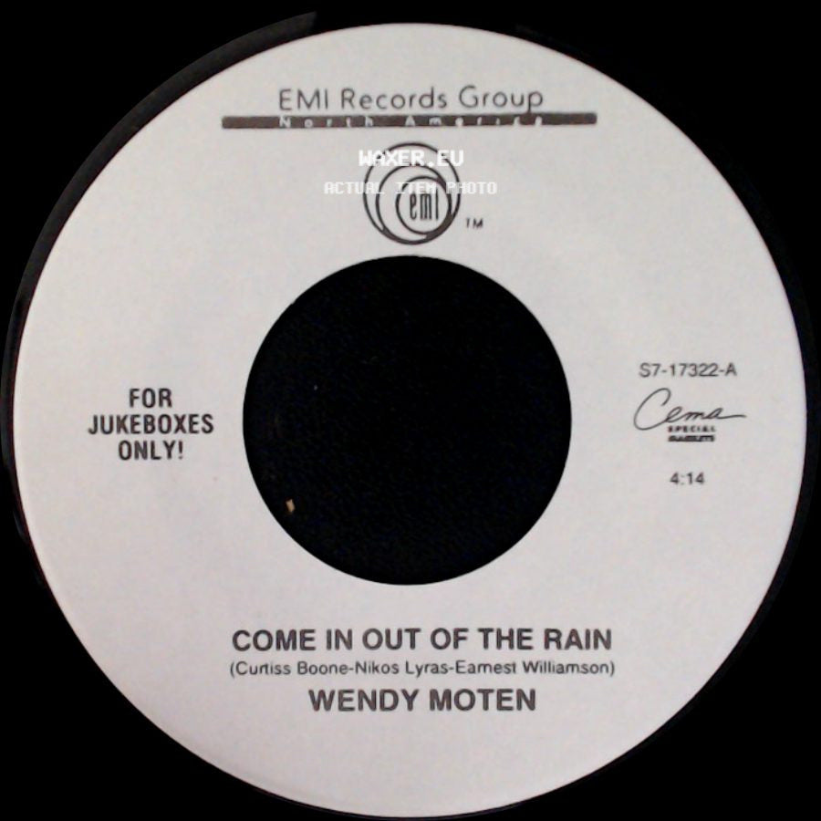 Wendy Moten - Come In Out Of The Rain / A Matter Of Fact side A