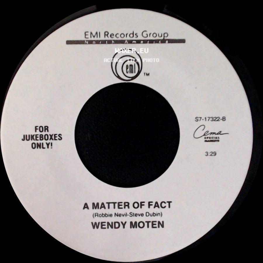 Wendy Moten - Come In Out Of The Rain / A Matter Of Fact side B
