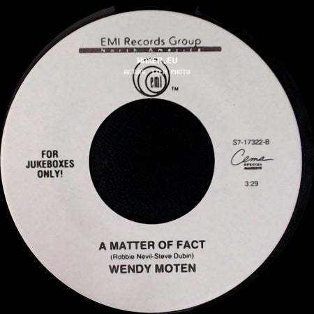Wendy Moten - Come In Out Of The Rain / A Matter Of Fact side B