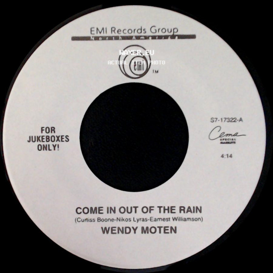Wendy Moten - Come In Out Of The Rain / A Matter Of Fact side A