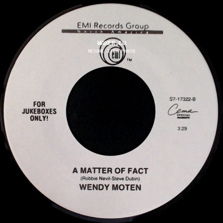 Wendy Moten - Come In Out Of The Rain / A Matter Of Fact side B