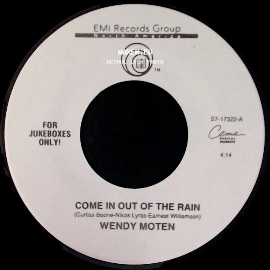 Wendy Moten - Come In Out Of The Rain / A Matter Of Fact side A