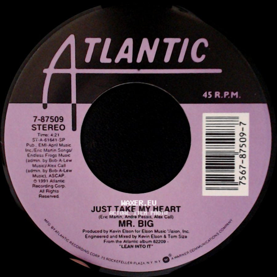 Mr. Big - Road To Ruin / Just Take My Heart side B