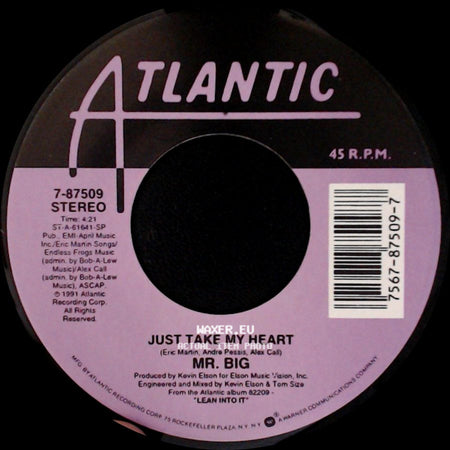Mr. Big - Road To Ruin / Just Take My Heart side B