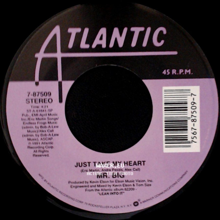 Mr. Big - Just Take My Heart / Road To Ruin side A