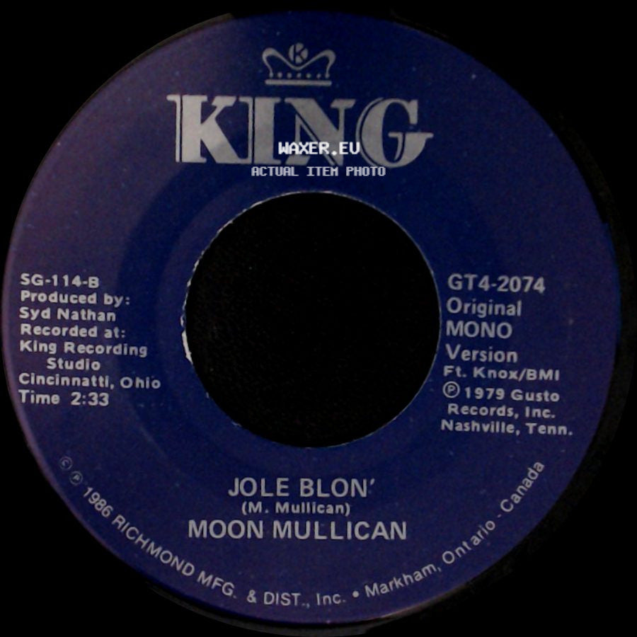 Moon Mullican - Jole Blon' / I'll Sail My Ship Alone side A