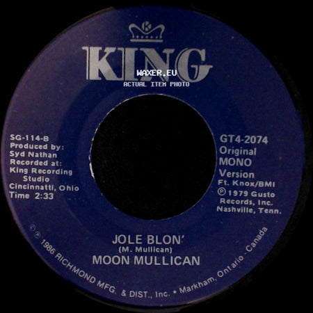 Moon Mullican - Jole Blon' / I'll Sail My Ship Alone side A