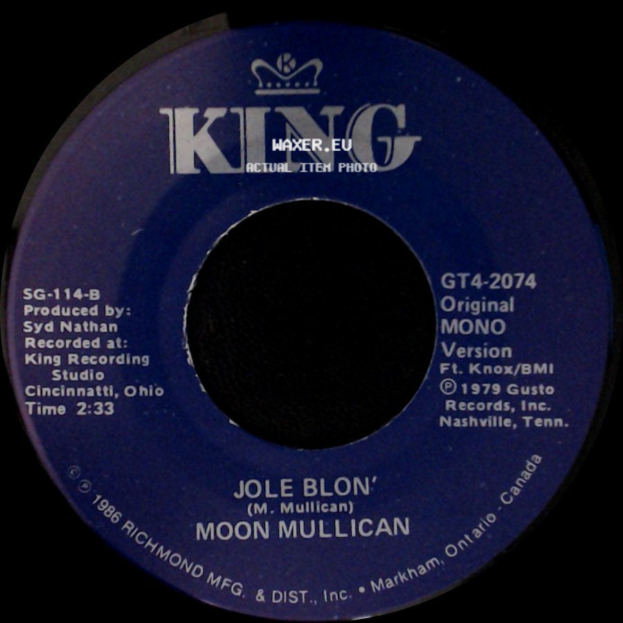 Moon Mullican - Jole Blon' / I'll Sail My Ship Alone side A