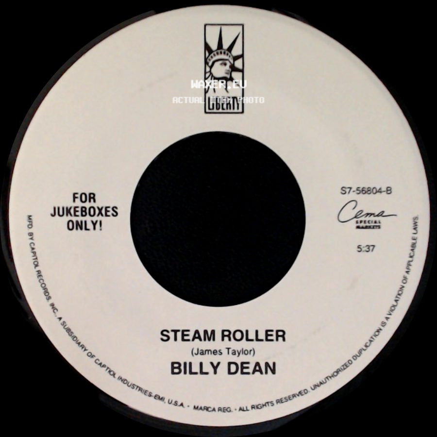 Billy Dean - Tryin' To Hide A Fire In The Dark / Steam Roller side B
