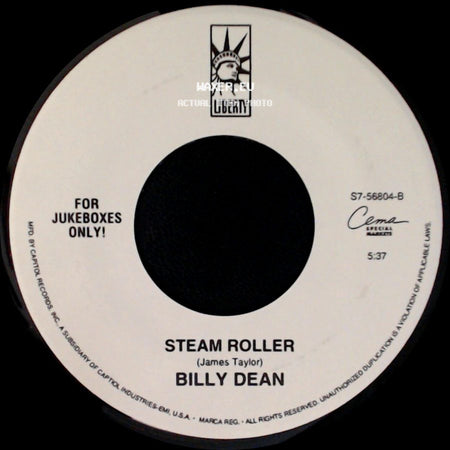 Billy Dean - Tryin' To Hide A Fire In The Dark / Steam Roller side B
