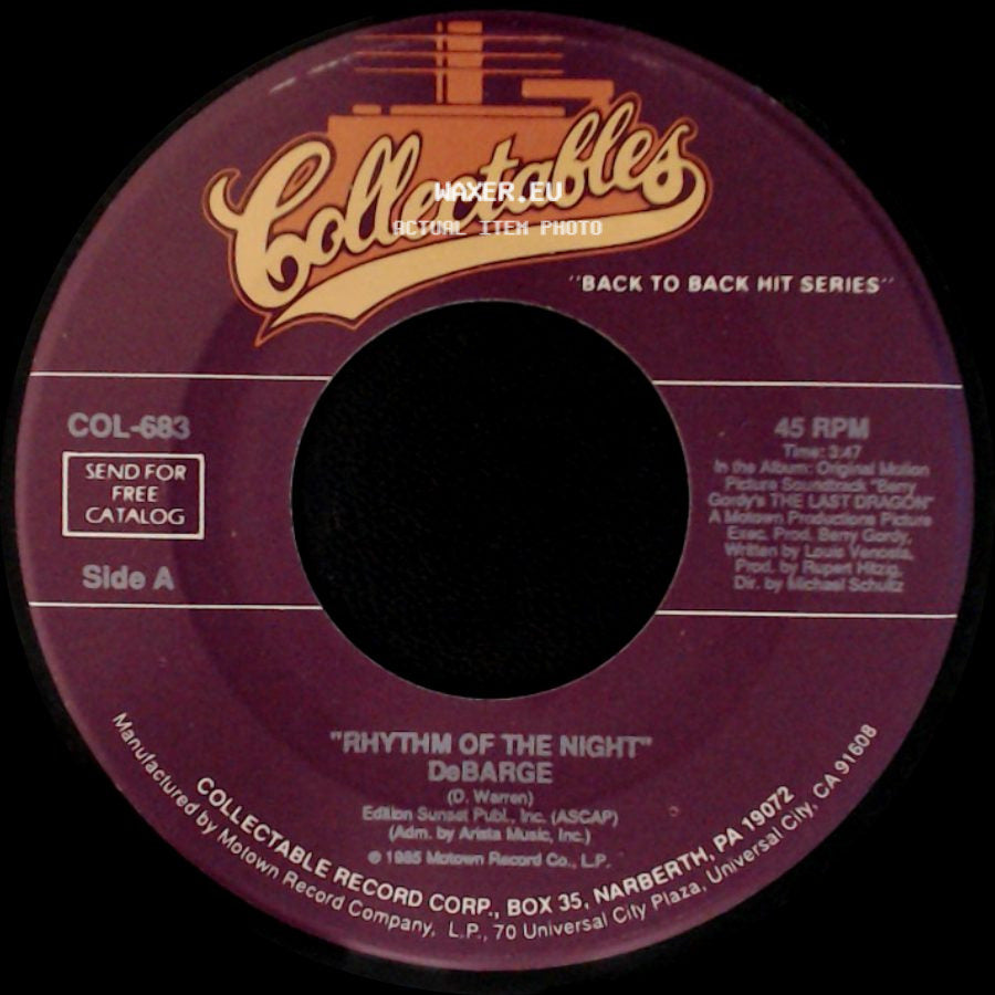 Dobarge / Debarge - Rhythm Of The Night / Who's Holding Donna Now side A