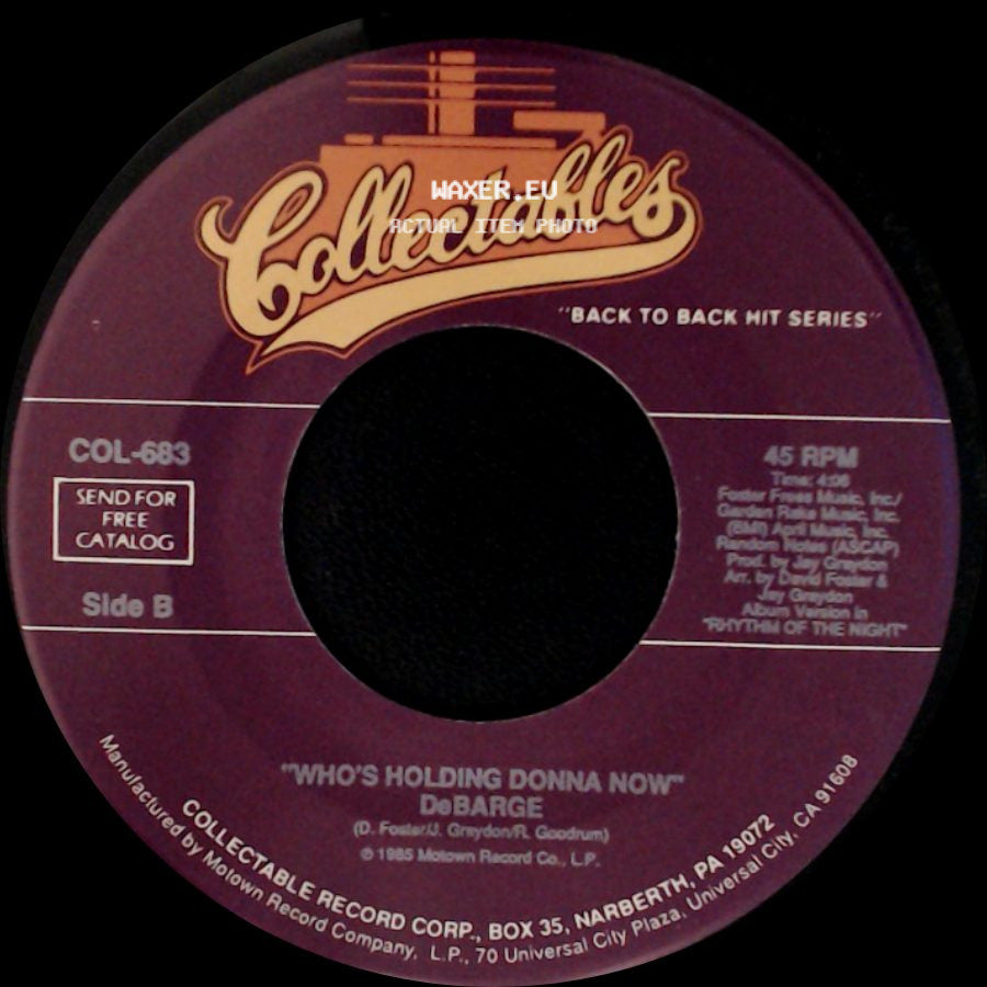 Dobarge / Debarge - Rhythm Of The Night / Who's Holding Donna Now side B