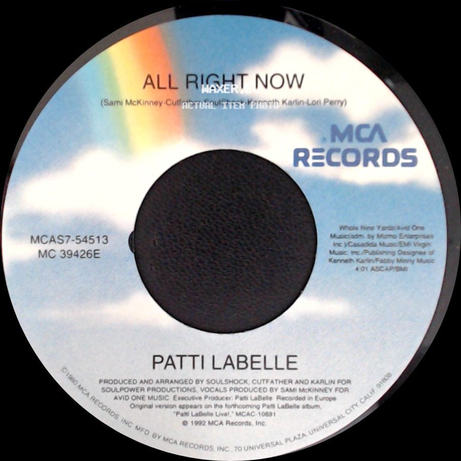 Patti Labelle - All Right Now / All Right Now (Remix Dub) side A