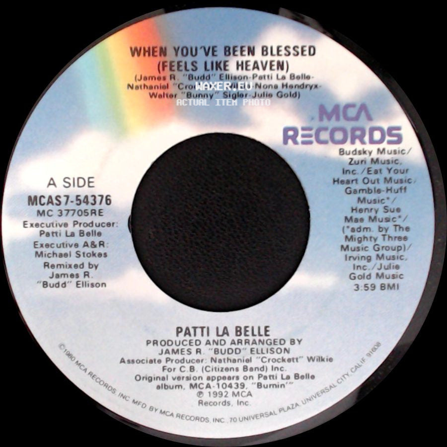 Patti La Belle - When You've Been Blessed (Feels Like Heaven) / When You've Been Blessed (Feels Like Heaven) side A