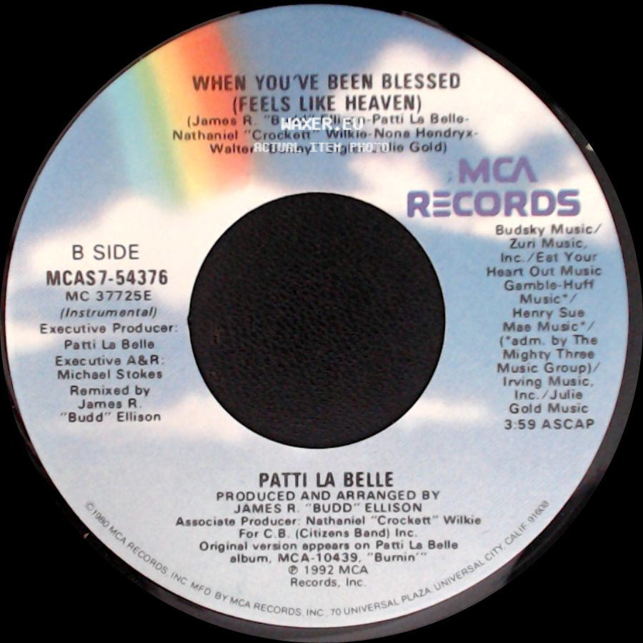 Patti La Belle - When You've Been Blessed (Feels Like Heaven) / When You've Been Blessed (Feels Like Heaven) side B