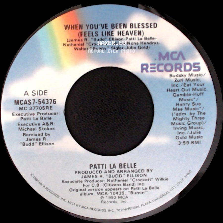 Patti La Belle - When You've Been Blessed (Feels Like Heaven) / When You've Been Blessed (Feels Like Heaven) side A