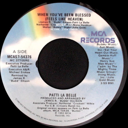 Patti La Belle - When You've Been Blessed (Feels Like Heaven) / When You've Been Blessed (Feels Like Heaven) side A