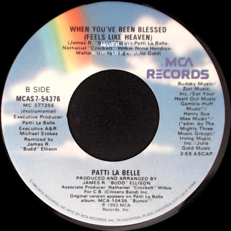 Patti La Belle - When You've Been Blessed (Feels Like Heaven) / When You've Been Blessed (Feels Like Heaven) side B