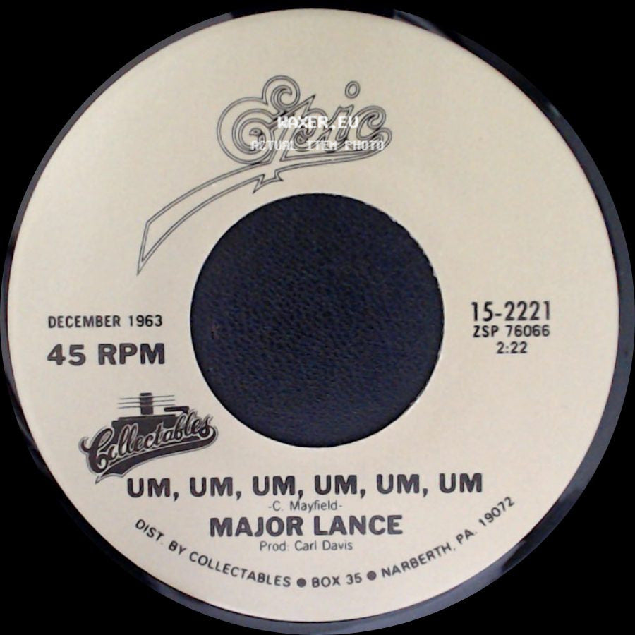 Major Lance - The Monkey Time / Um, Um, Um, Um, Um, Um side B