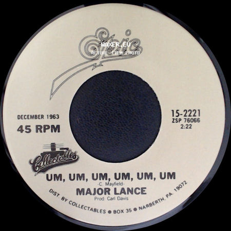 Major Lance - The Monkey Time / Um, Um, Um, Um, Um, Um side B