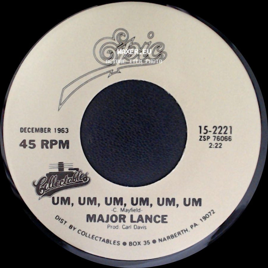 Major Lance - The Monkey Time / Um, Um, Um, Um, Um, Um side B
