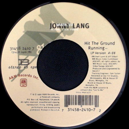 Jonny Lang - Hit The Ground Running - Lp Version / Missing Your Love - Lp Version side A