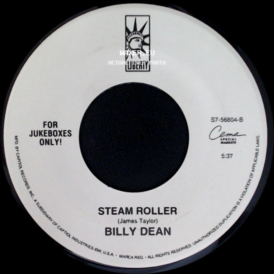 Billy Dean - Tryin' To Hide A Fire In The Dark / Steam Roller side B