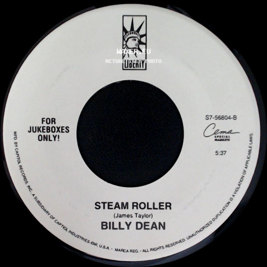 Billy Dean - Tryin' To Hide A Fire In The Dark / Steam Roller side B