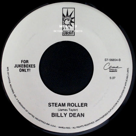 Billy Dean - Tryin' To Hide A Fire In The Dark / Steam Roller side B