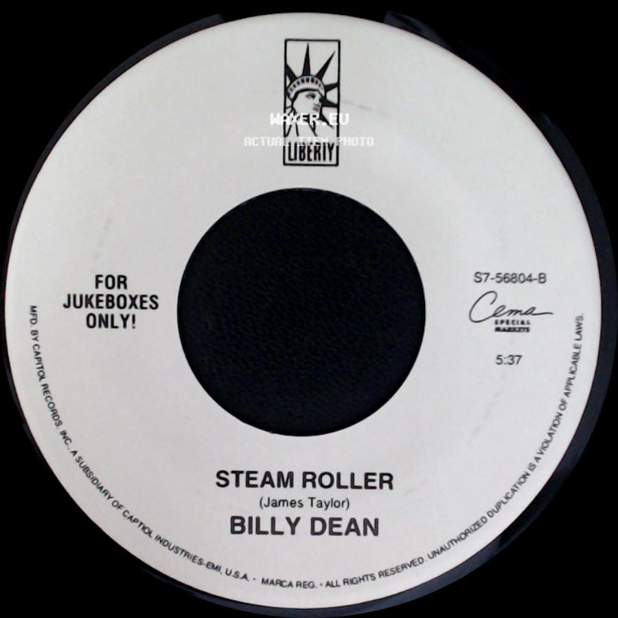 Billy Dean - Tryin' To Hide A Fire In The Dark / Steam Roller side B