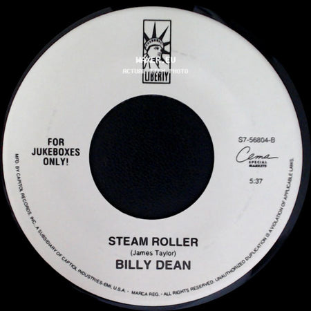 Billy Dean - Tryin' To Hide A Fire In The Dark / Steam Roller side B