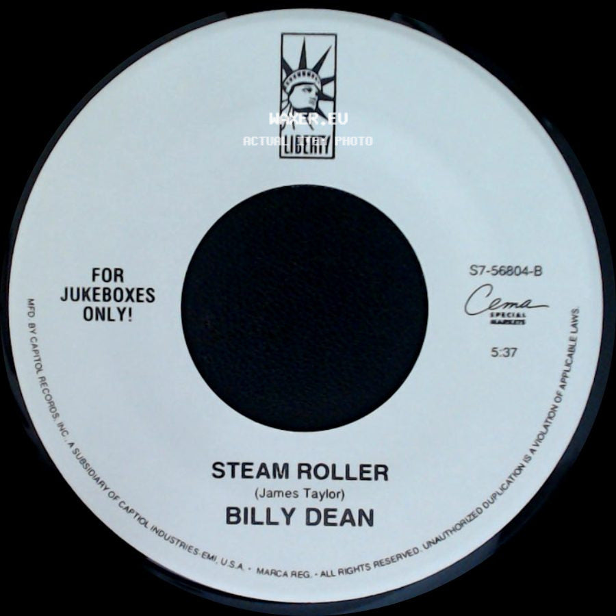 Billy Dean - Tryin' To Hide A Fire In The Dark / Steam Roller side B